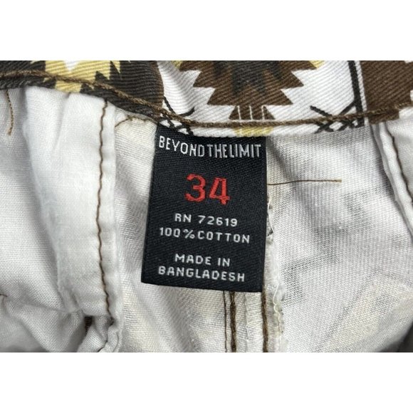Beyond The Limit Shorts Mens Size 34 Aztec Print Multicolor - Picture 9 of 13